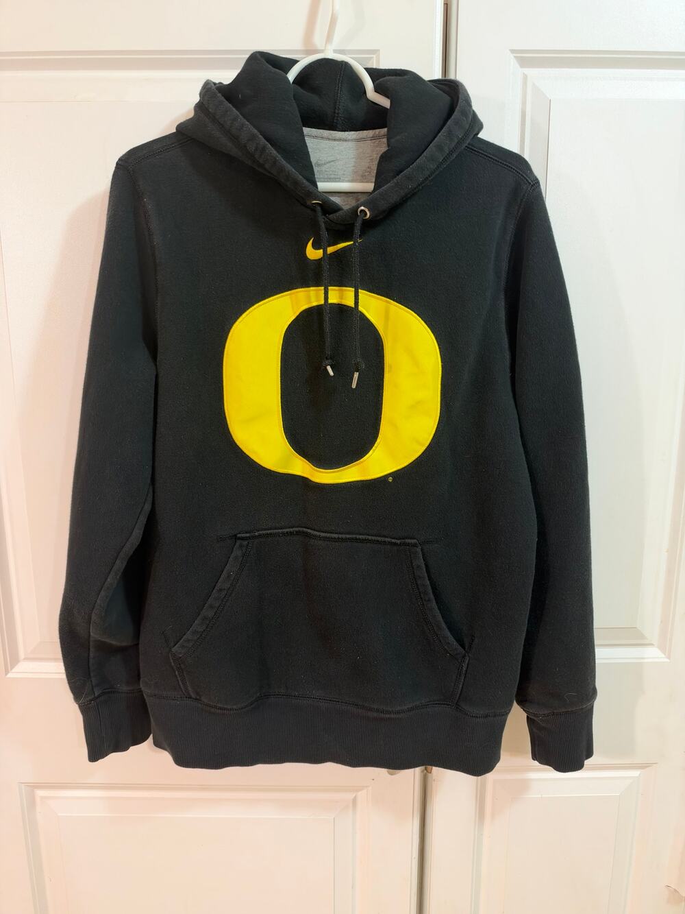 Nike Oregon Ducks Pullover Black Hoodie Sweatshirt Men's Size L Swoosh